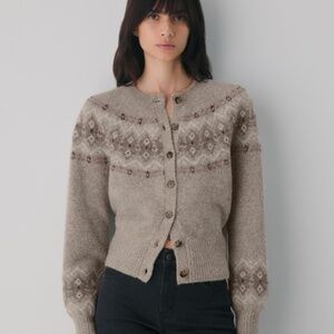 Aritzia Chorus Cardigan Heather Taupeish Grey (Size S)